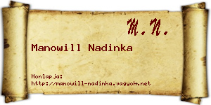 Manowill Nadinka névjegykártya